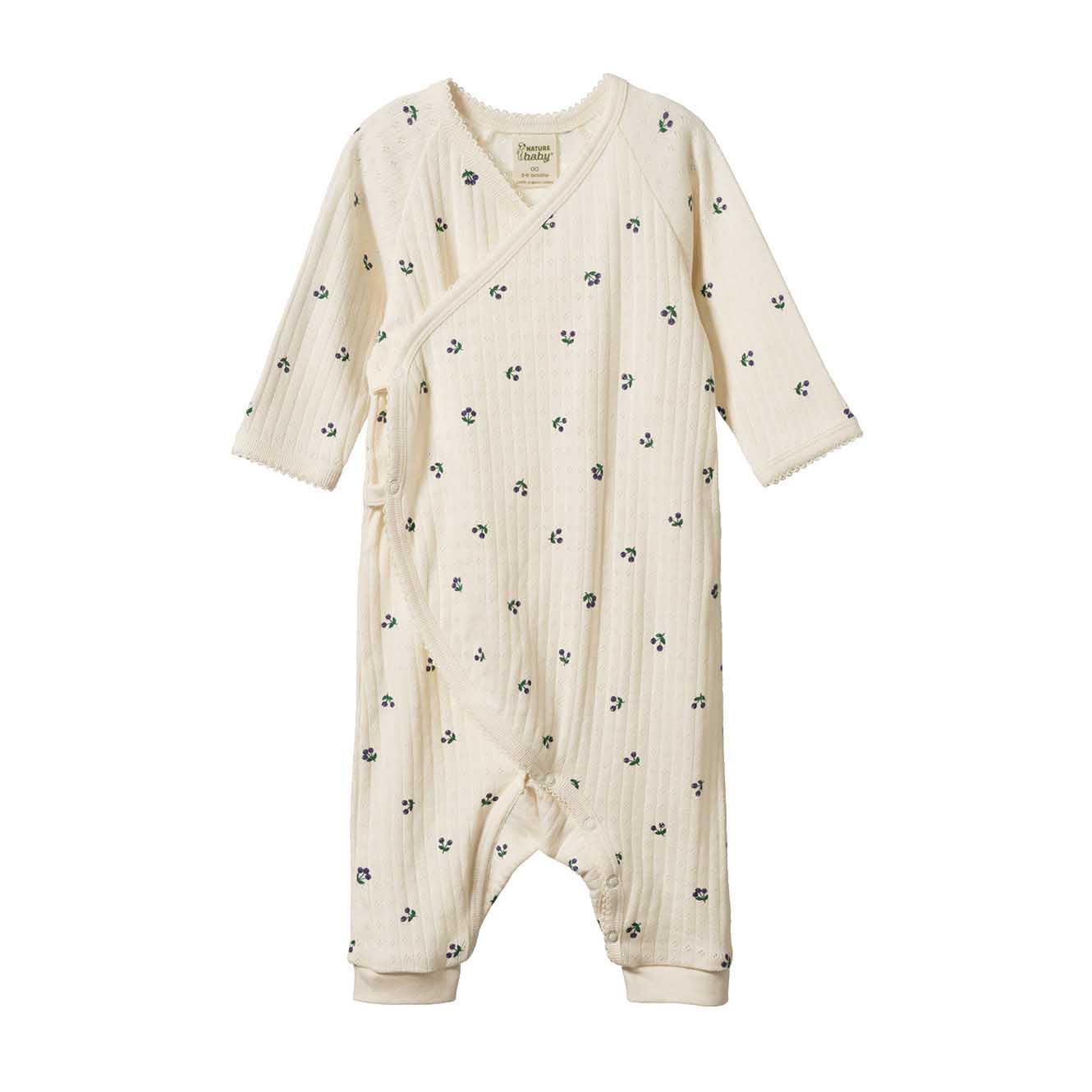 Nature Baby Kimono Stretch & Grow Pointelle